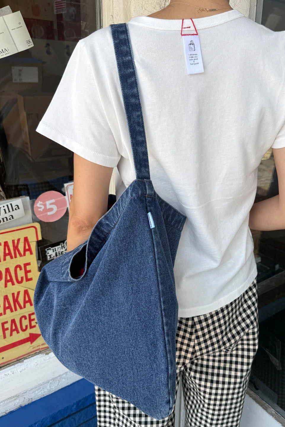 Happy Carry Canvas Tote Bag — Denim