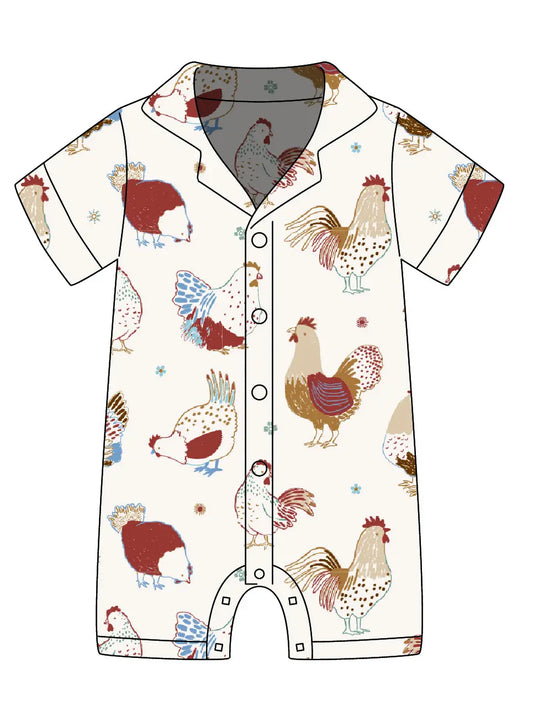 Muslin Cabana Romper - Feathered Friends