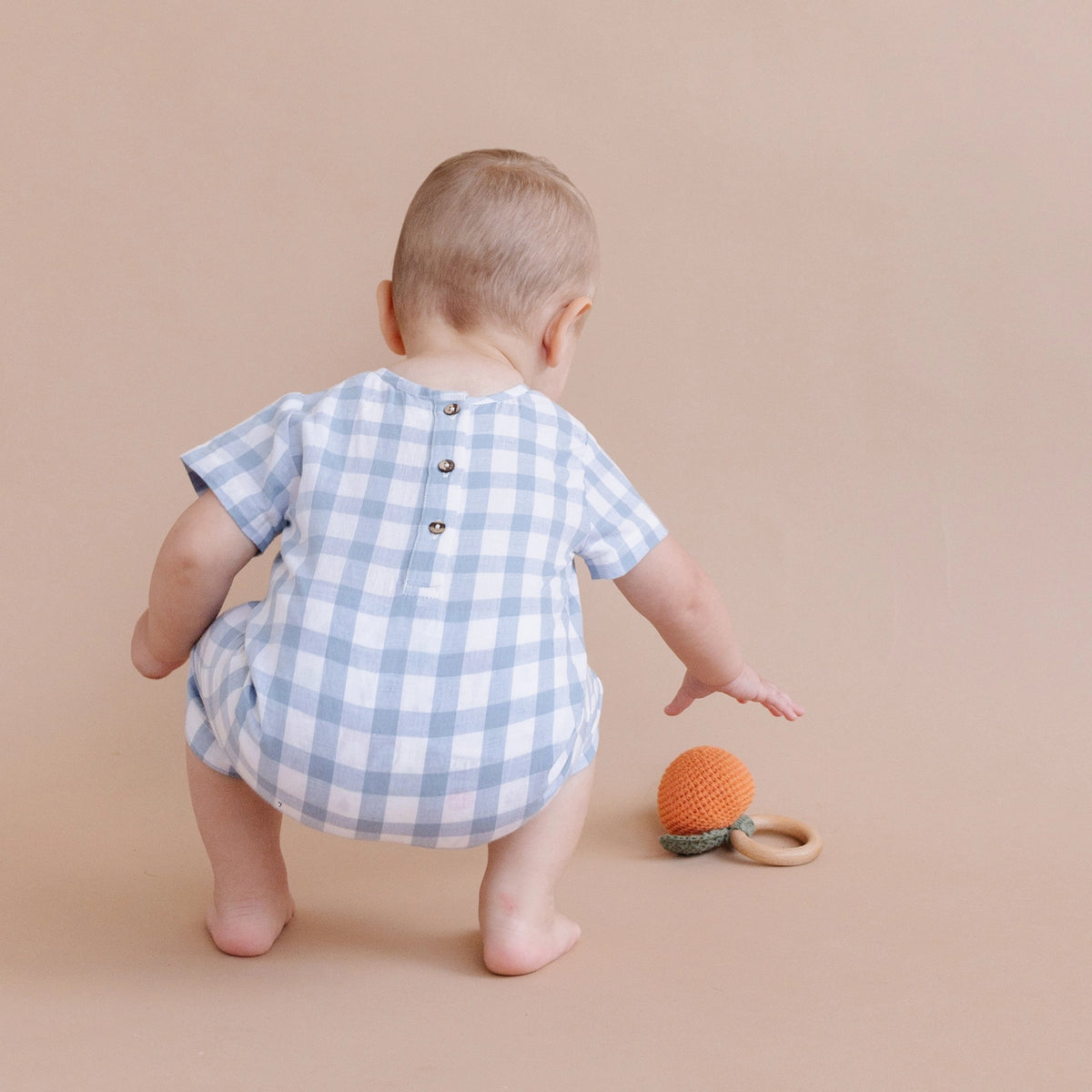 Teether Orange Cotton Crochet Rattle