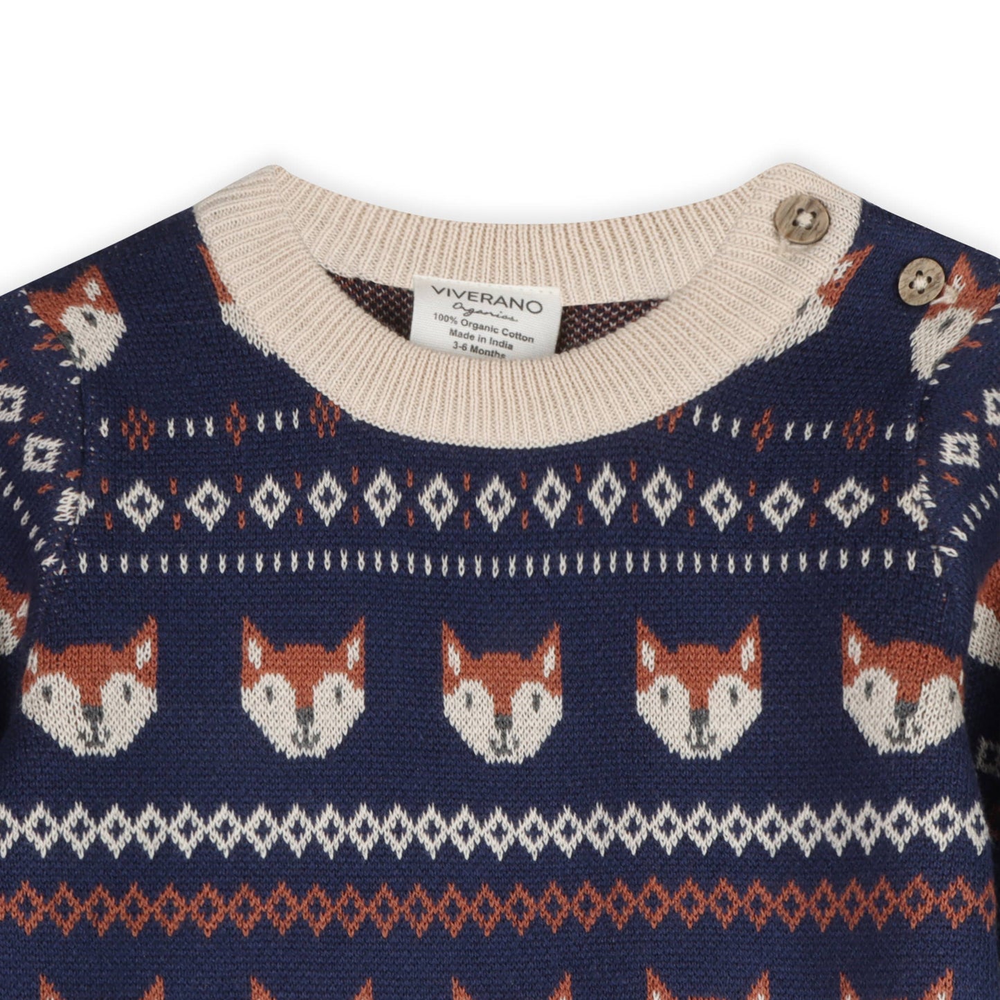 Fox Baby Knit Jumpsuit (Organic Cotton)