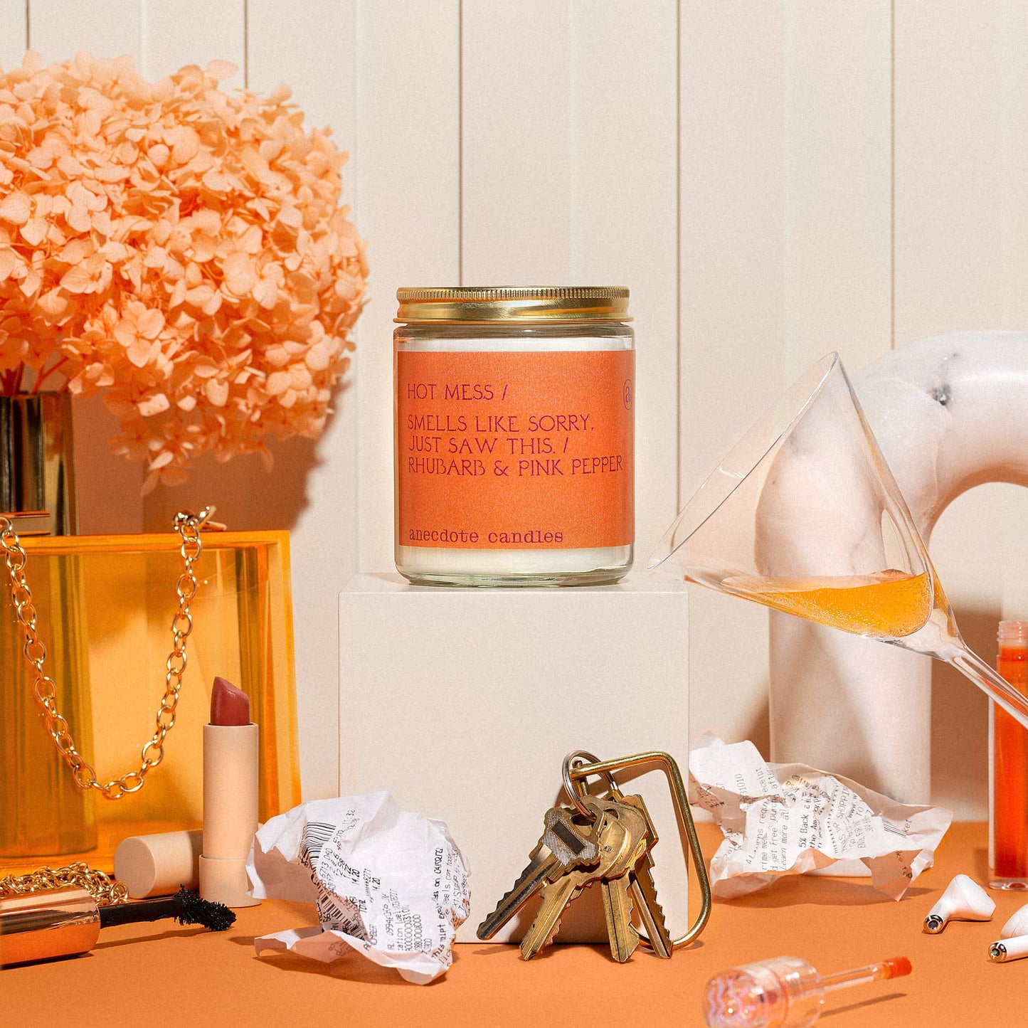 Hot Mess (Rhubarb & Pink Pepper) Glass Jar Candle