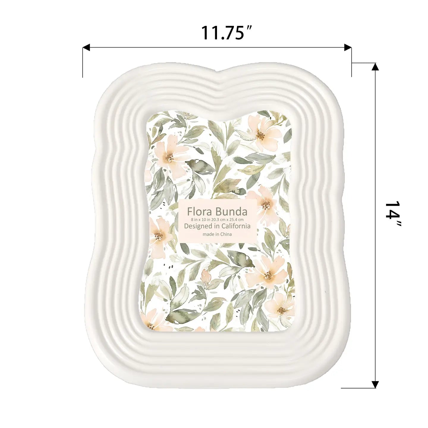 8 X 10 Curves Ceramic Frame