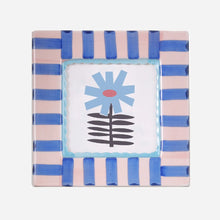 Load image into Gallery viewer, Hand-Painted Ceramic Photo Frame - Blue Stripe
