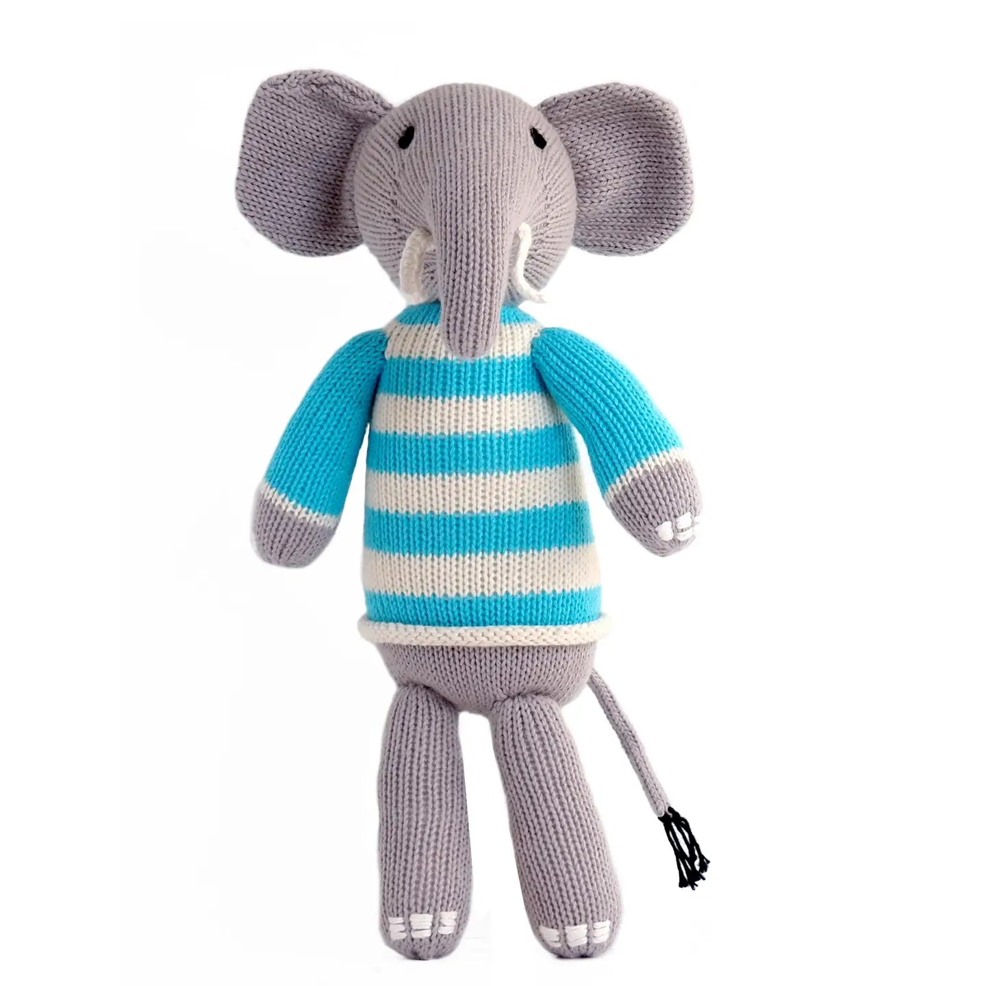 Handmade Knit Elephant - Blue