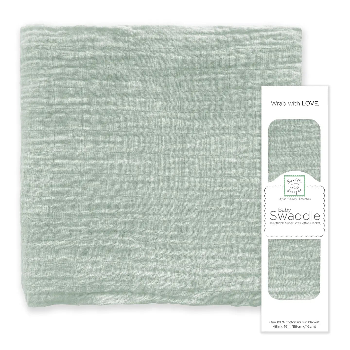 Jadeite Muslin Swaddle Blanket