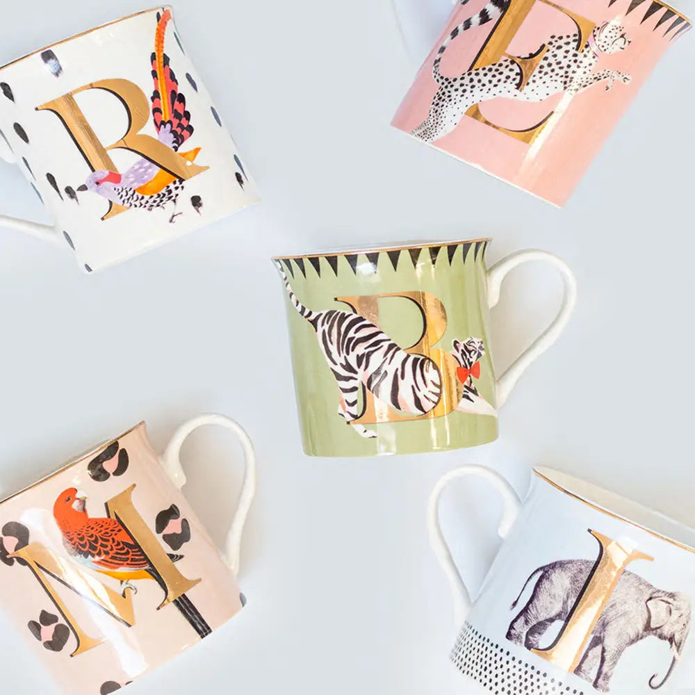 Yvonne Ellen the Gold Edition Alphabet Mugs