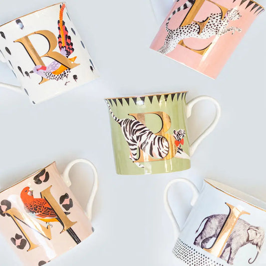 Yvonne Ellen the Gold Edition Alphabet Mugs