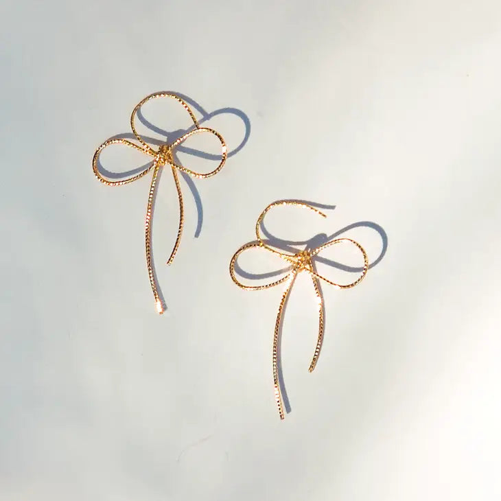 Put A Bow On It Earring - 18K Gold Plated
