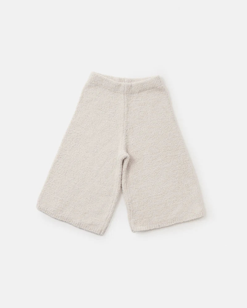 Fuzzy Wide Pants - Ecru