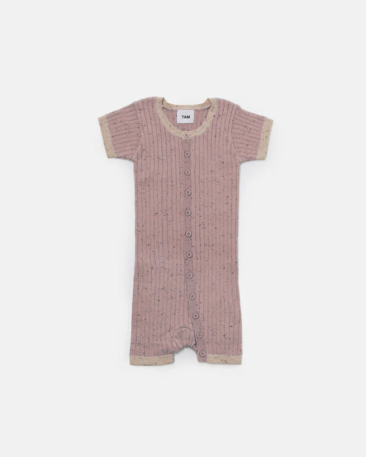 Short Sleeve Romper - Hug Me (Rose)