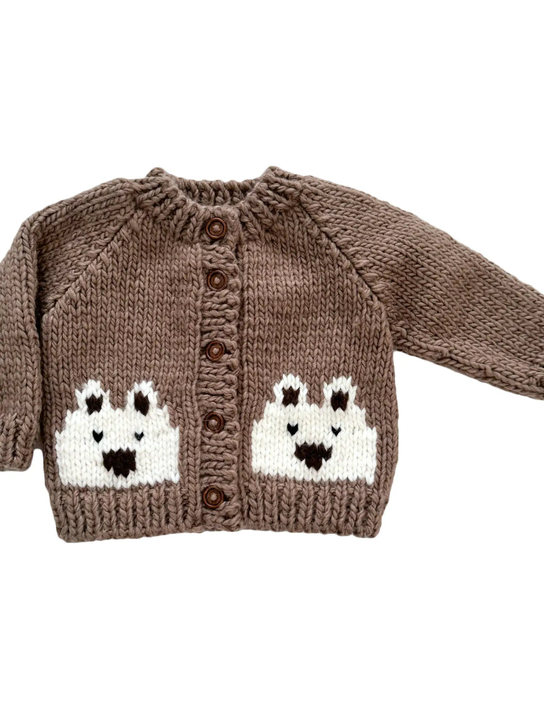 Bear Cardigan Sweater - Tan