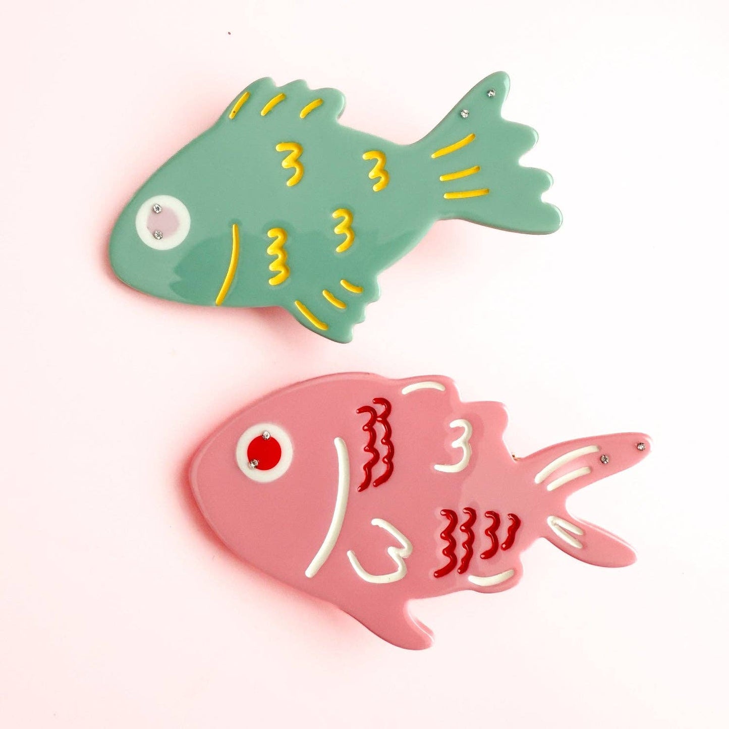 Pink Fish Alligator Clip