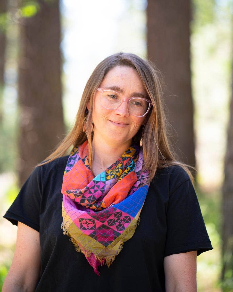 Autumn on the Plains Patchwork - Pure Silk Bandana Scarf