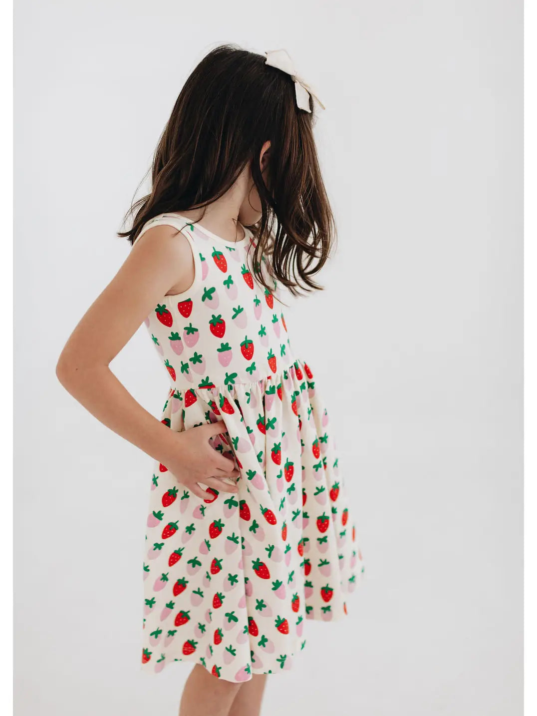 Sleeveless Twirl Dress - Strawberries