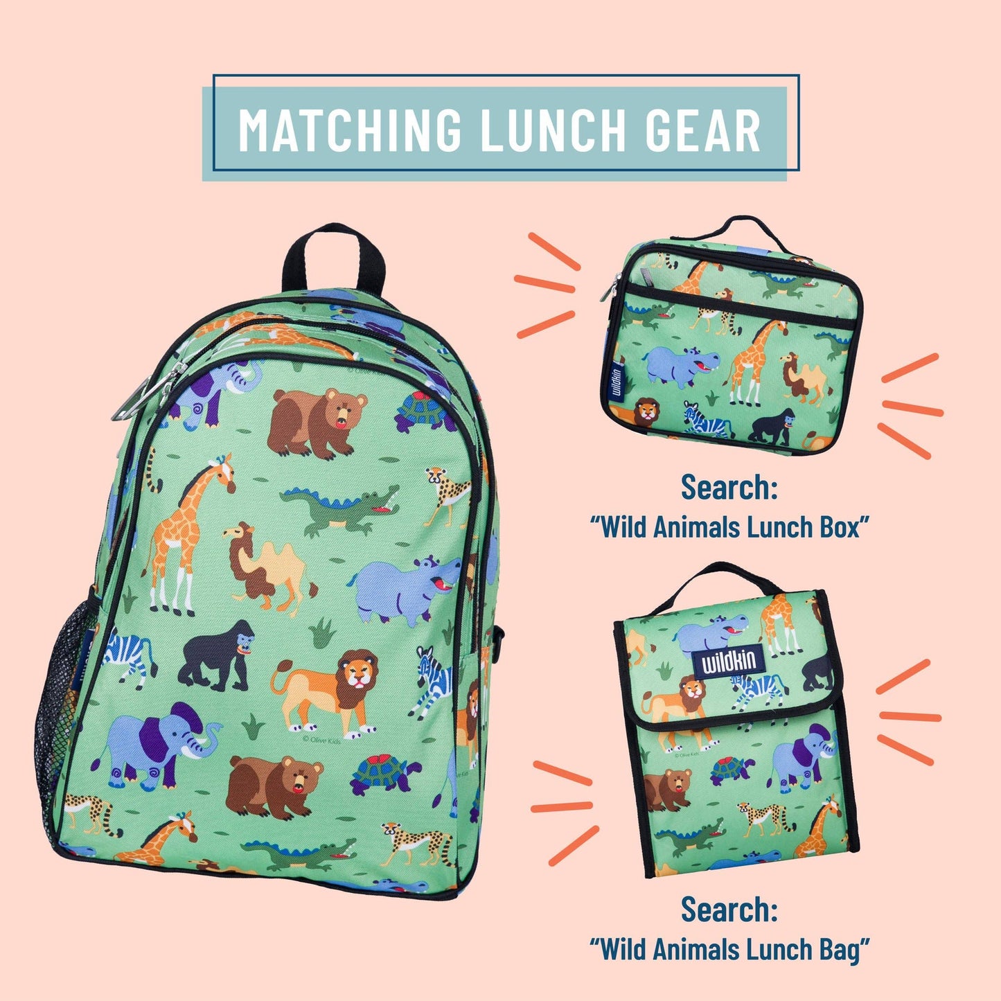 Wild Animals Backpack - 15 Inch