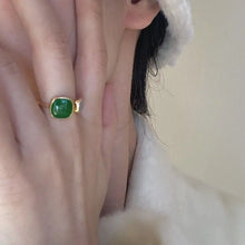 Load image into Gallery viewer, Simple Open Statement Stackable Ring - Green
