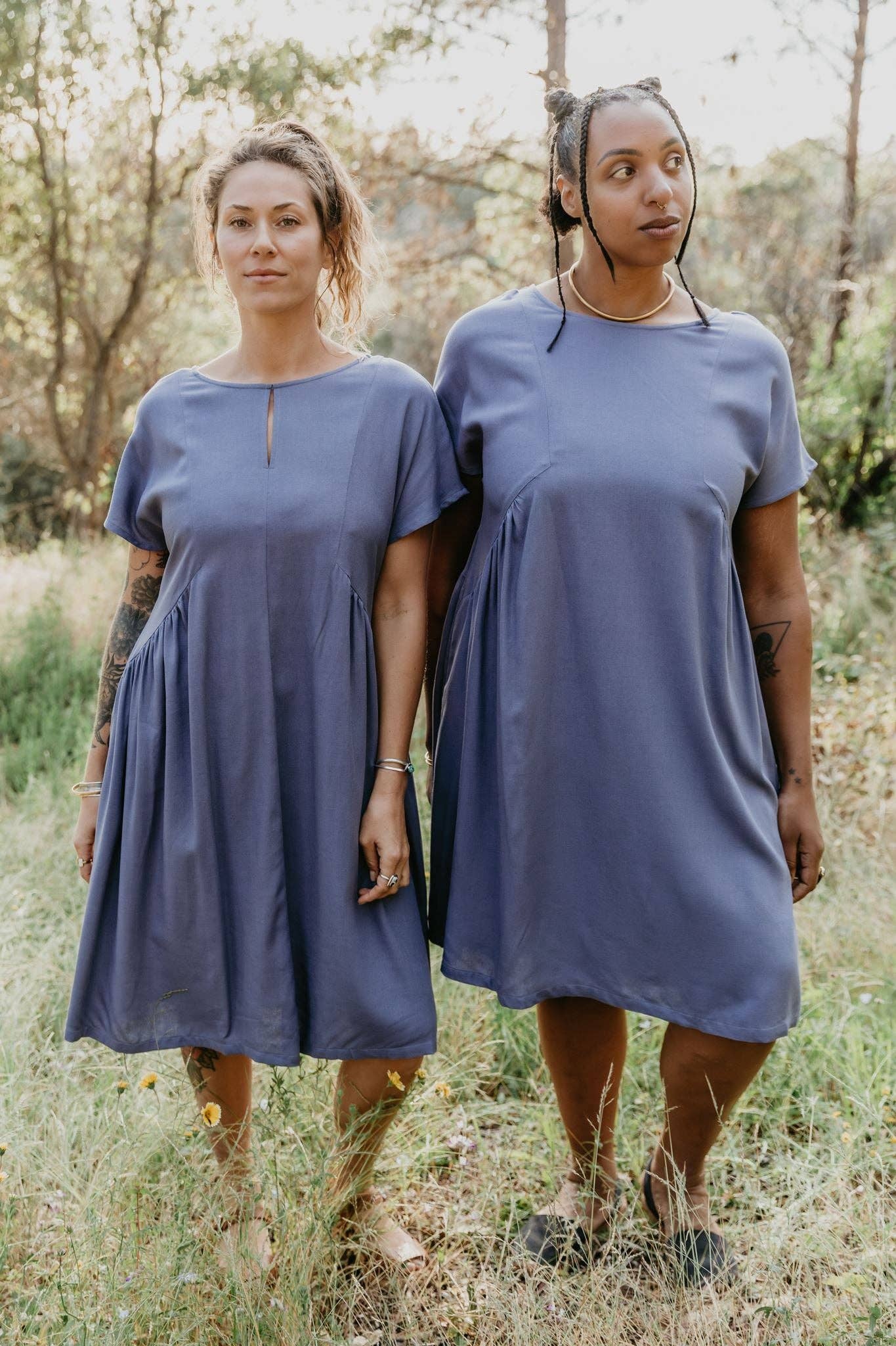 Nada Dress in Cornflower Blue Linen