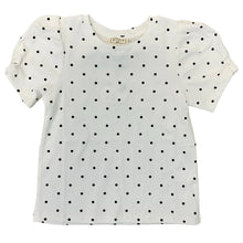 Load image into Gallery viewer, Girls White/ Black Polka Dot Top
