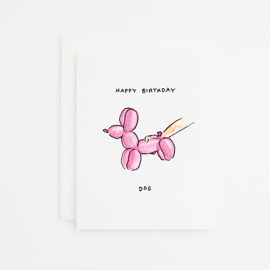 Balloon Dog Birthday Card