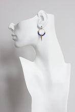Load image into Gallery viewer, Navy Blue Hoop Earrings

