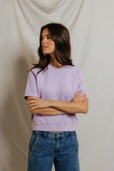 Kennedy S/S Reverse Fleece Sweatshirt - Ultraviolet