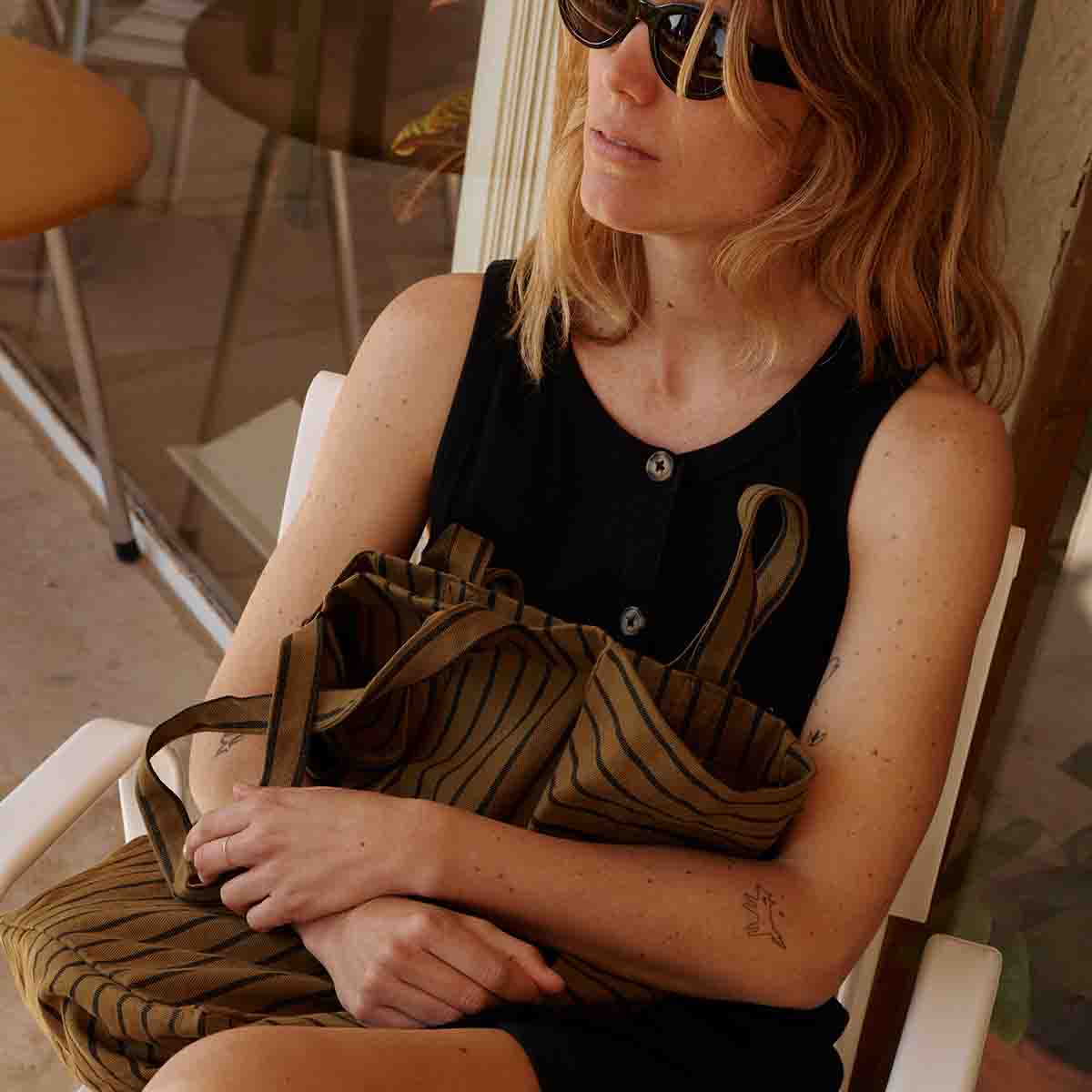 Elisabeth Tote Bag - Tennis Black/Olive