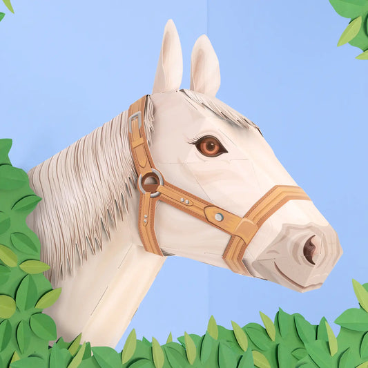 Make Your Own Magnificent Horse Double-Sided Paper Model Kit