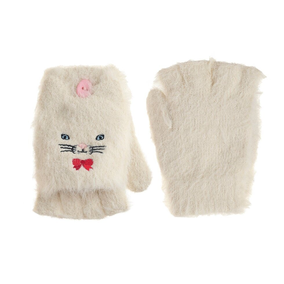 Cute Kitten Fluffy Gloves