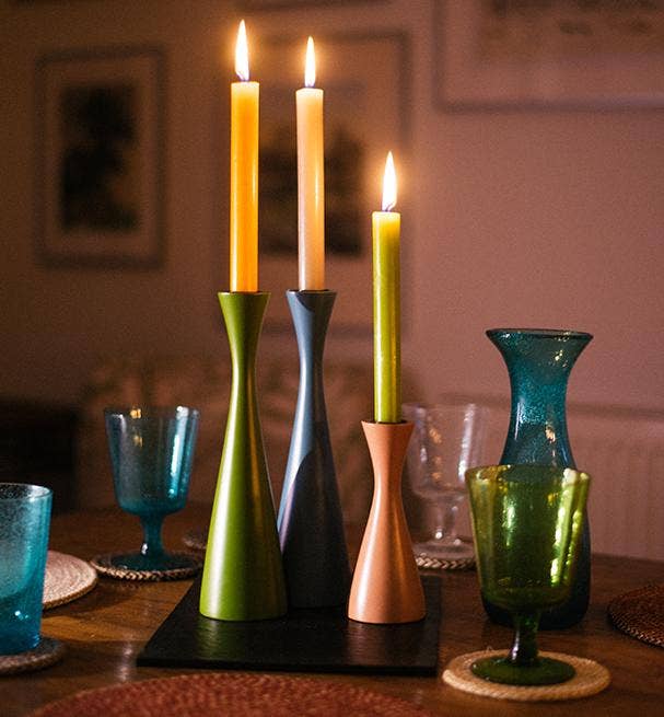 5.9'' Medium Olive Candleholder