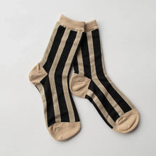 Load image into Gallery viewer, Glitter Vertical Striped Crew Socks
