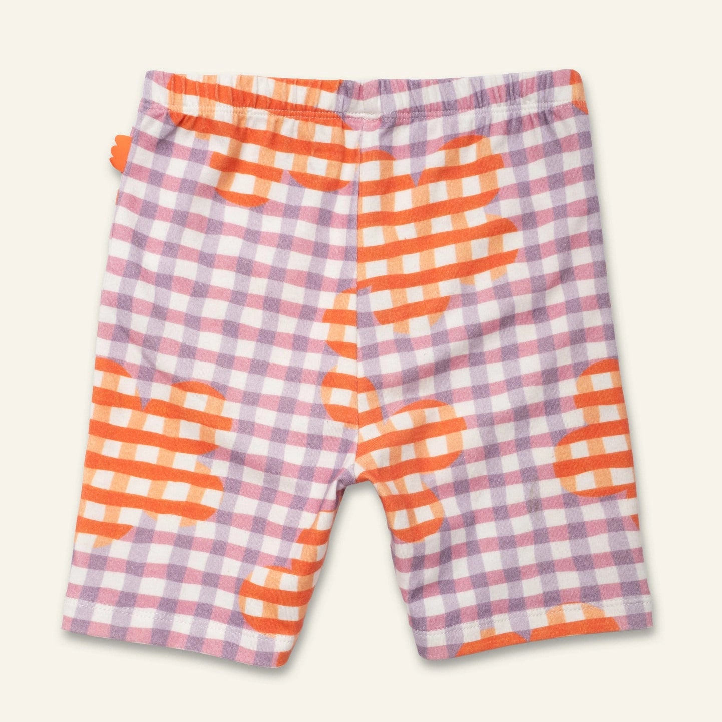 Recycled Cotton Flower Gingham Bike Short