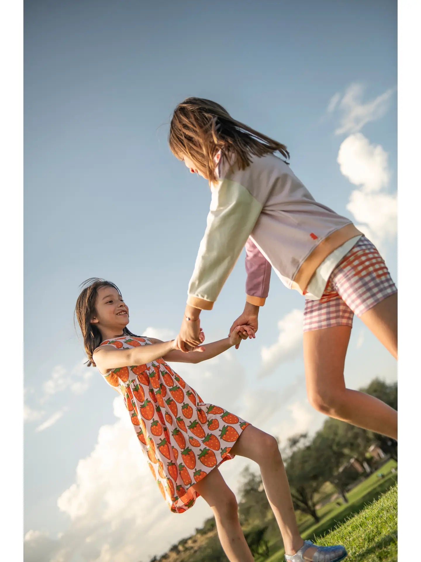 Recycled Cotton Flower Gingham Bike Short