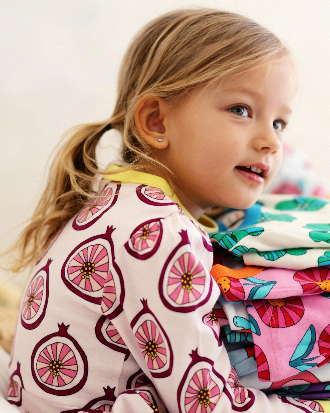 Organic Cotton Mia Dress - Pomegranate