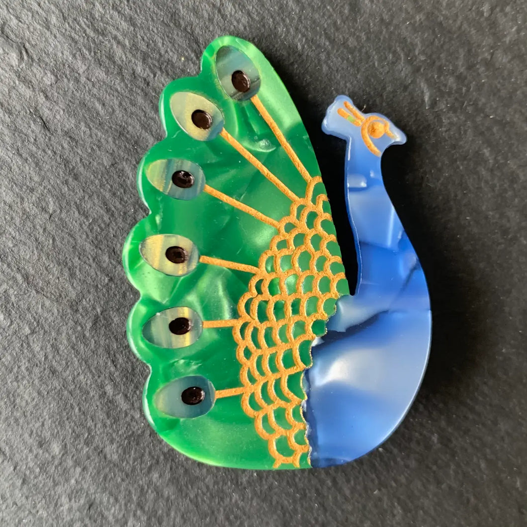 Peacock Hair Clip