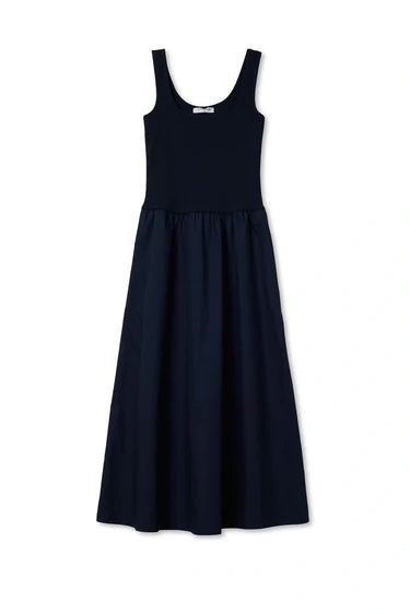 Fabiola Poplin Tank Dress Navy
