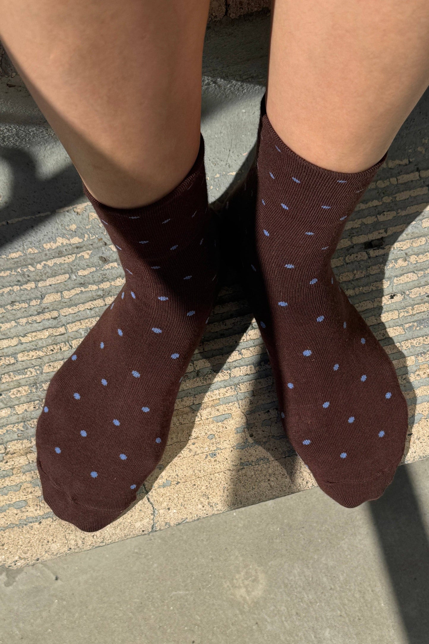 Polka Dot Sneaker Socks OATMEAL/BLACK