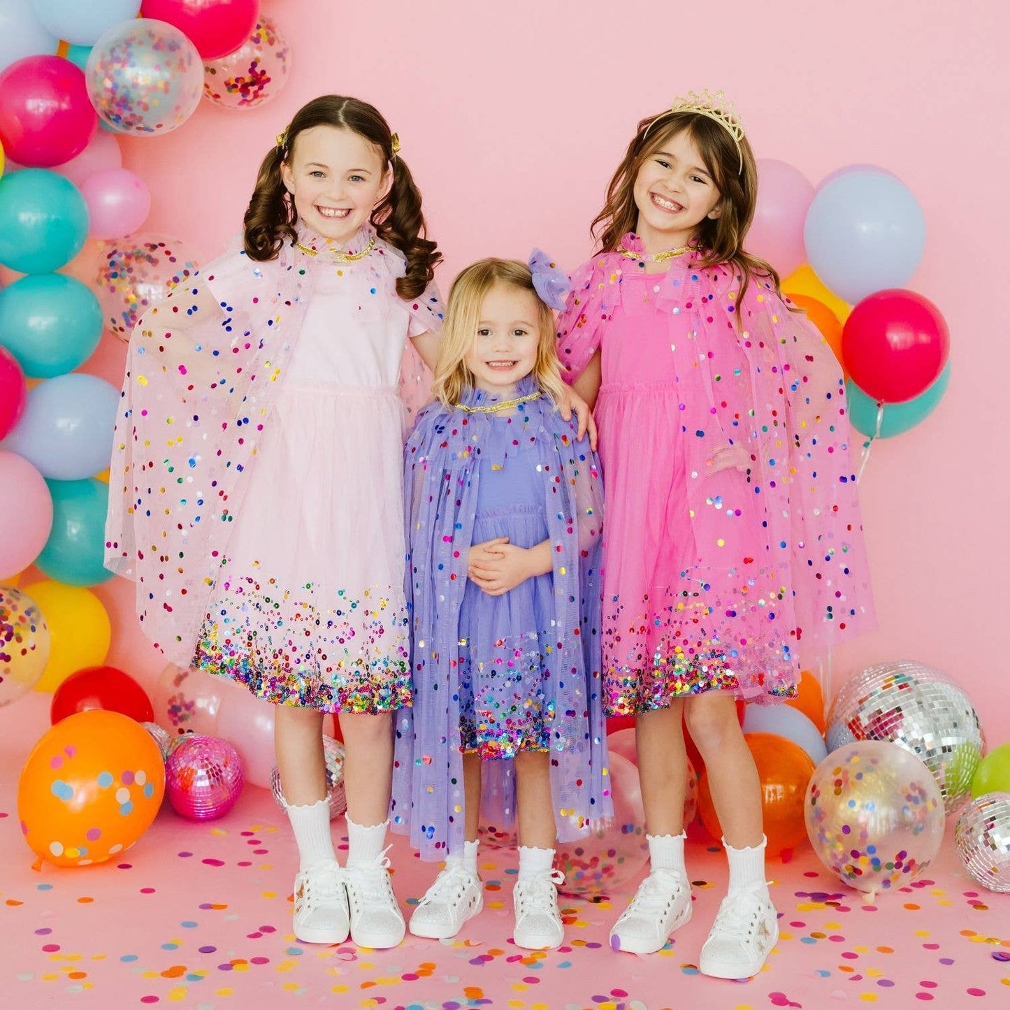 Pink Confetti Cape - Kids Dress Up Cape