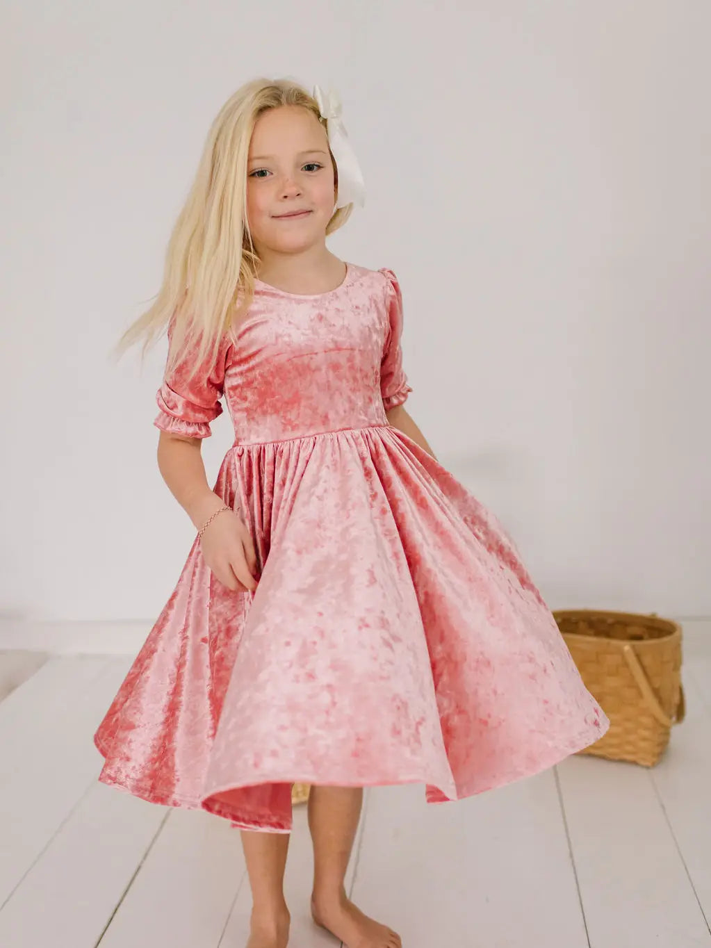Velvet Pippa Dress - Pink