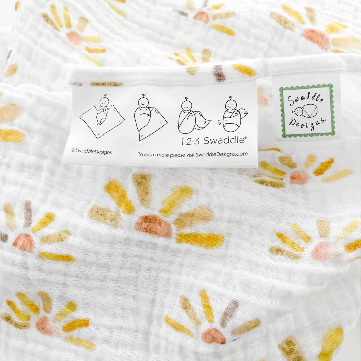 Watercolor Sunny Days Muslin Swaddle Blanket