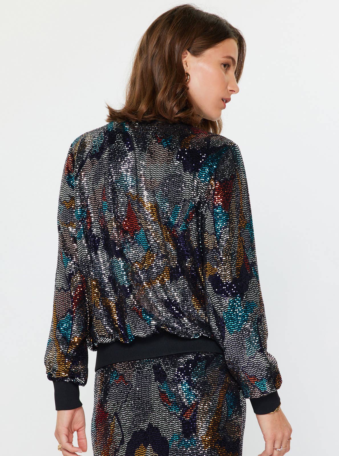 Metallic Sequin Cardigan