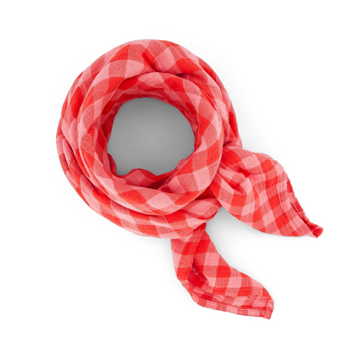 Bianca Scarf  - Gingham Red/Pink