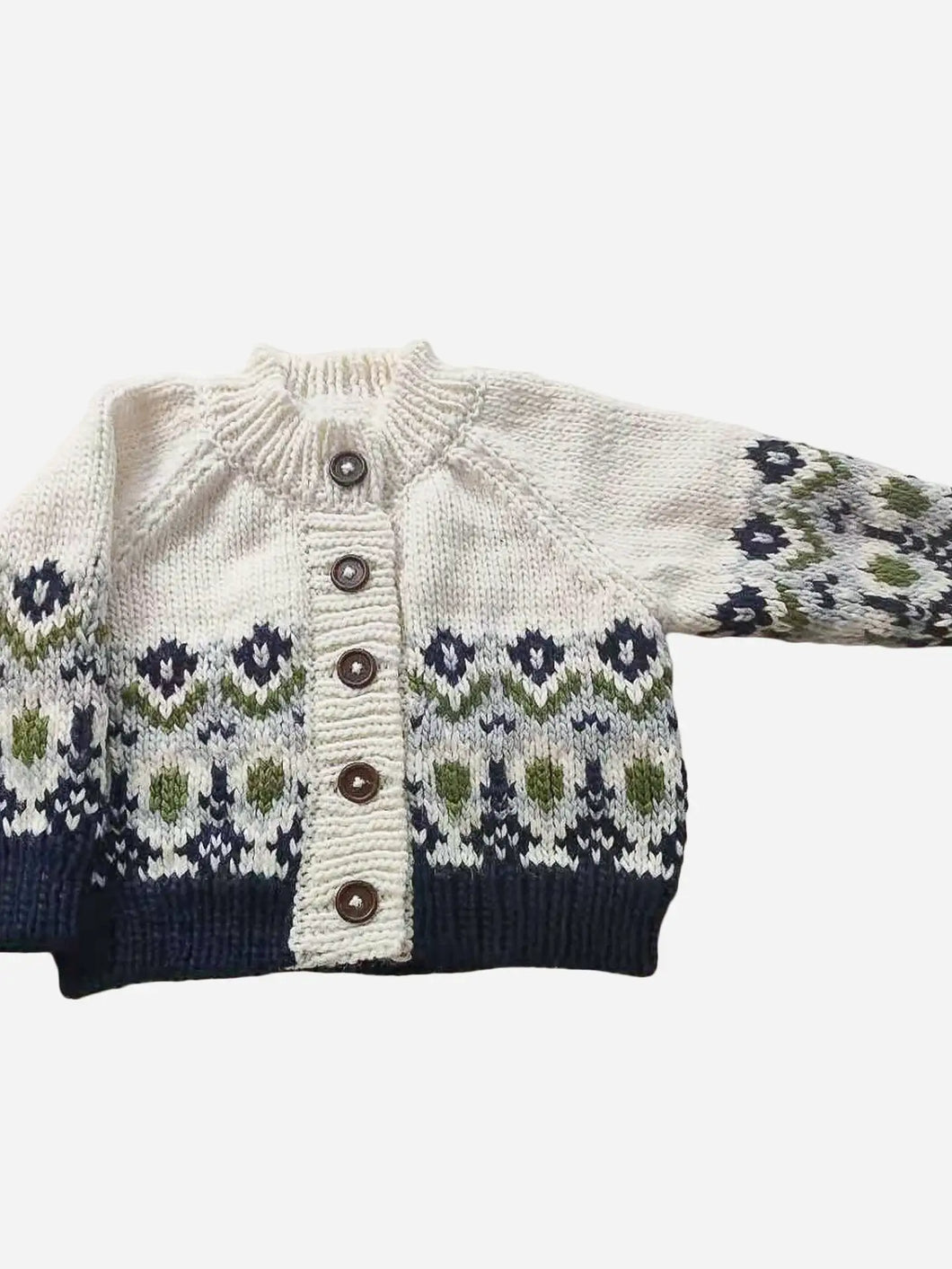 Fairisle Cardigan - Navy