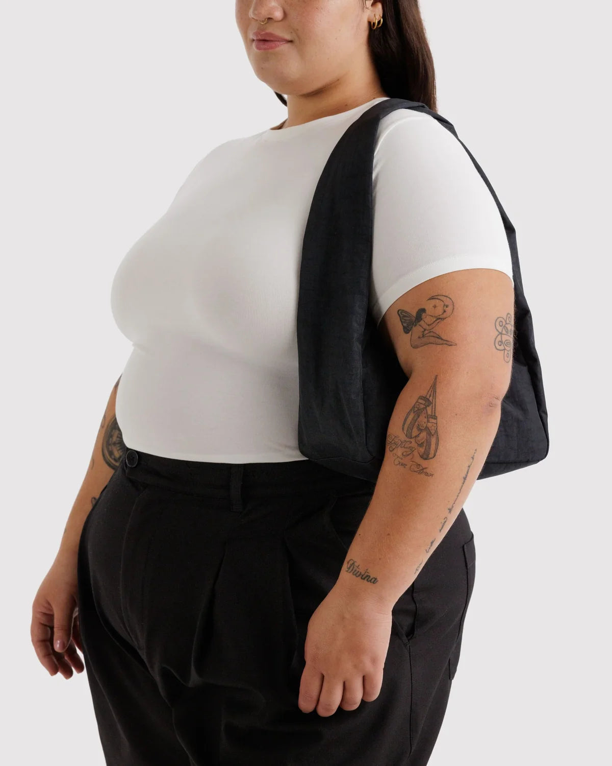 Small Nylon Meringue Bag - Black