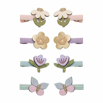 Flower garden hair clips