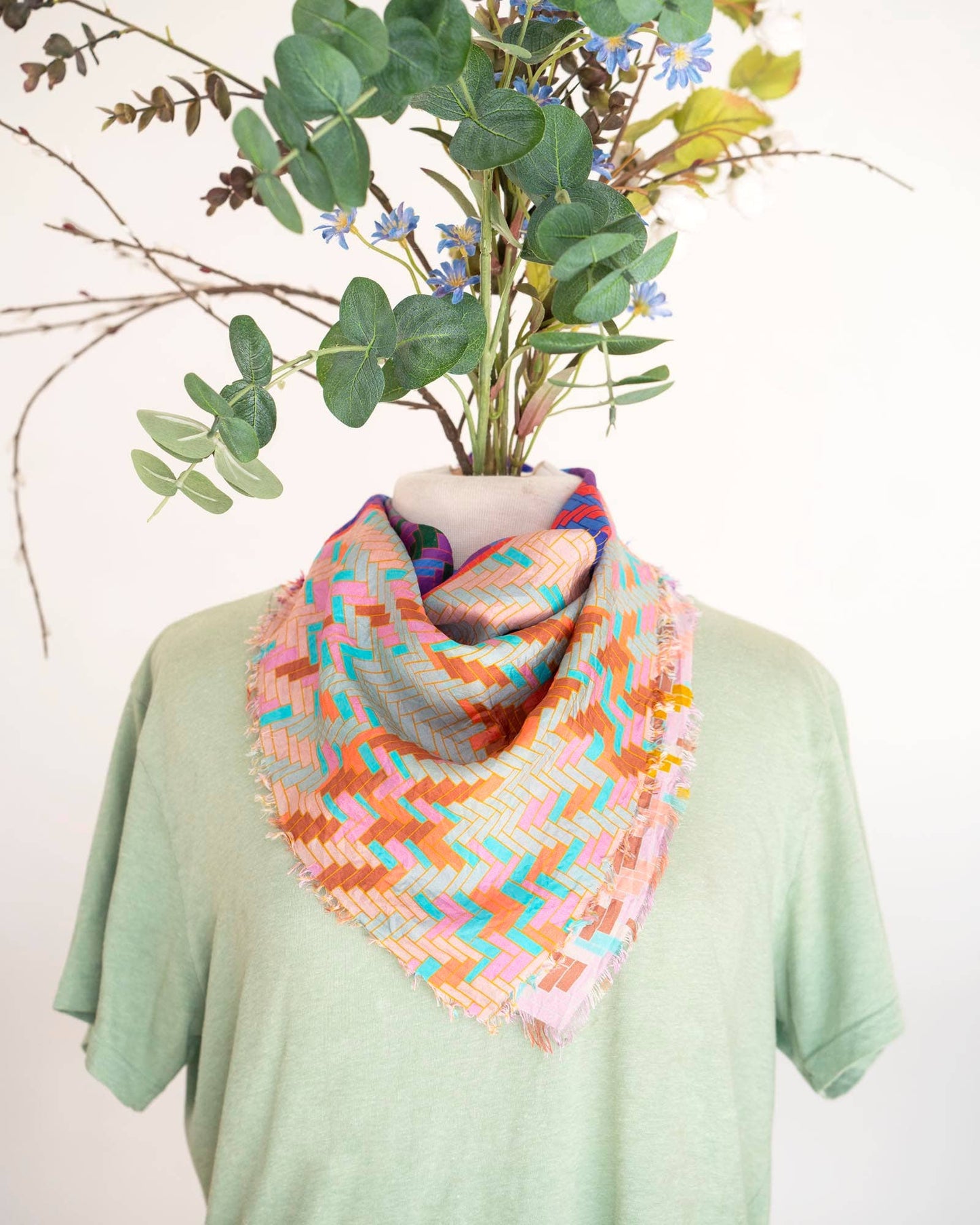 Summer in the Desert Tartan & Tweed - Silk Bandana Scarf