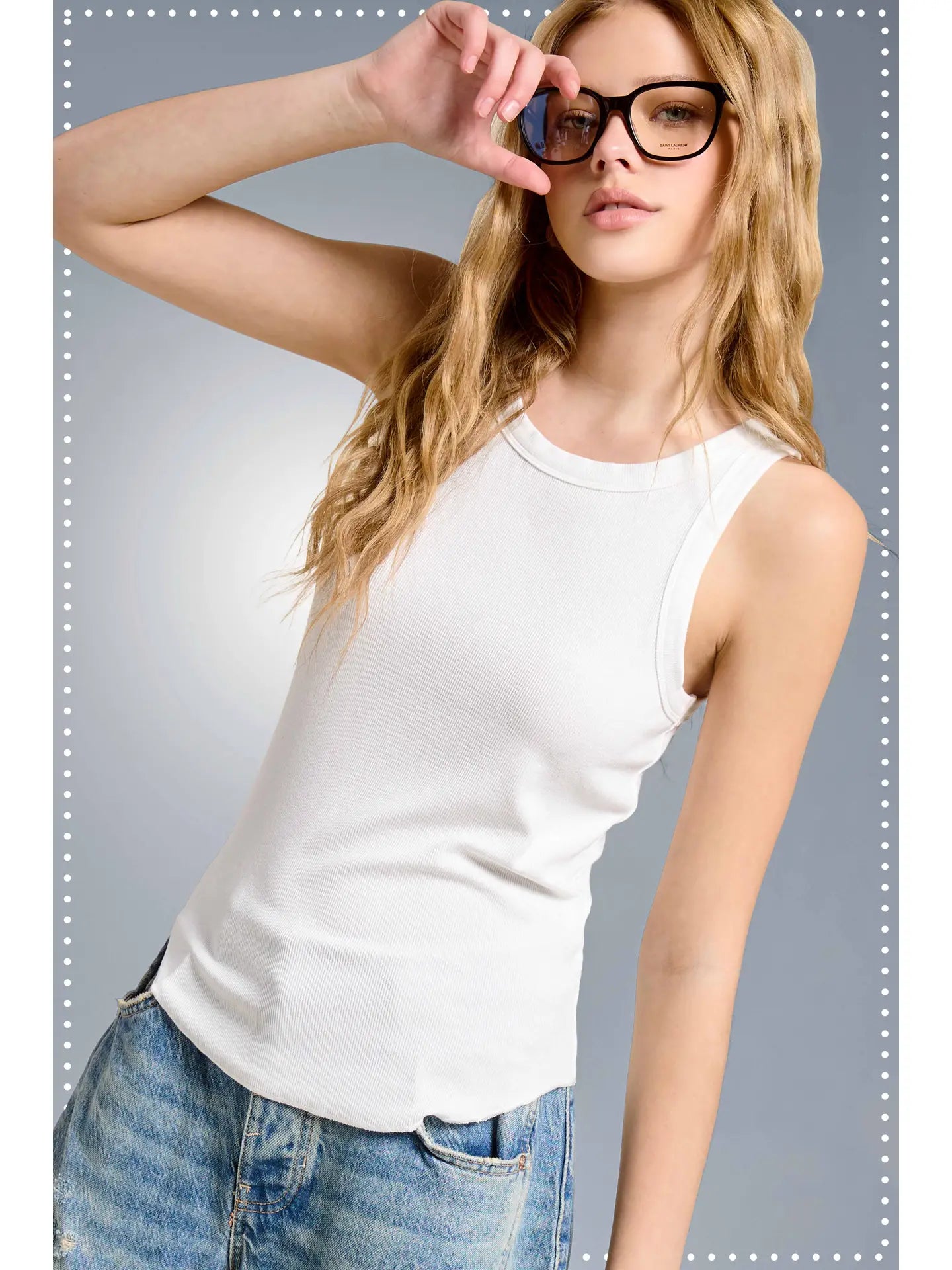 Basic Ribbed Knit Longline Tank Top