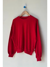 Load image into Gallery viewer, Pointelle Core Sweatshirt - Red Apple
