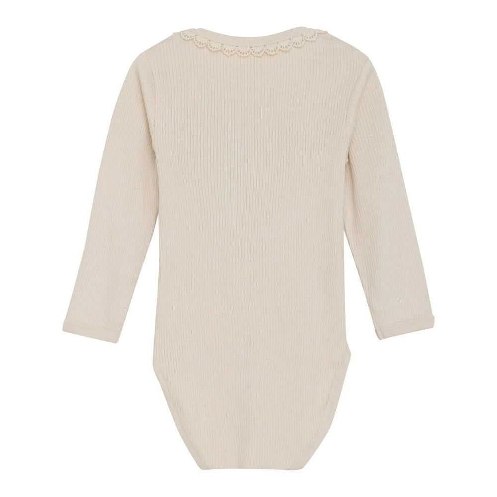 L/S Baby Ruffle Onesie - Ivory