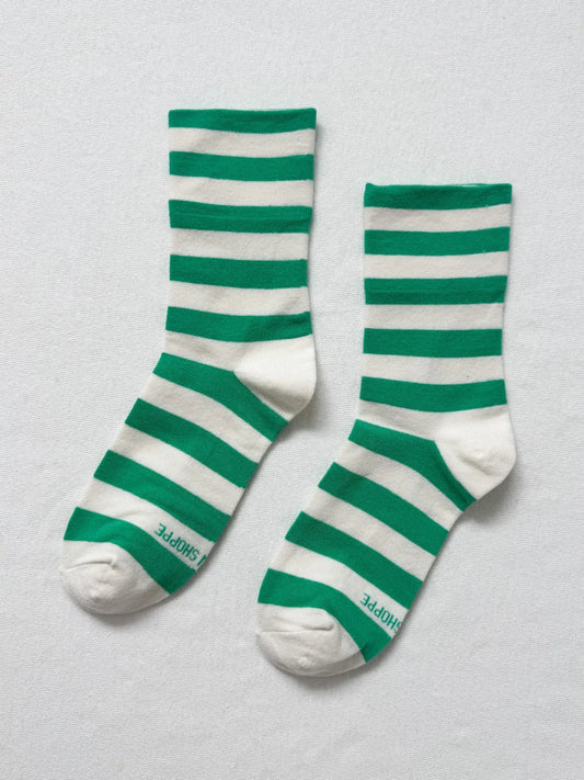 Wally Socks - Green Stripe
