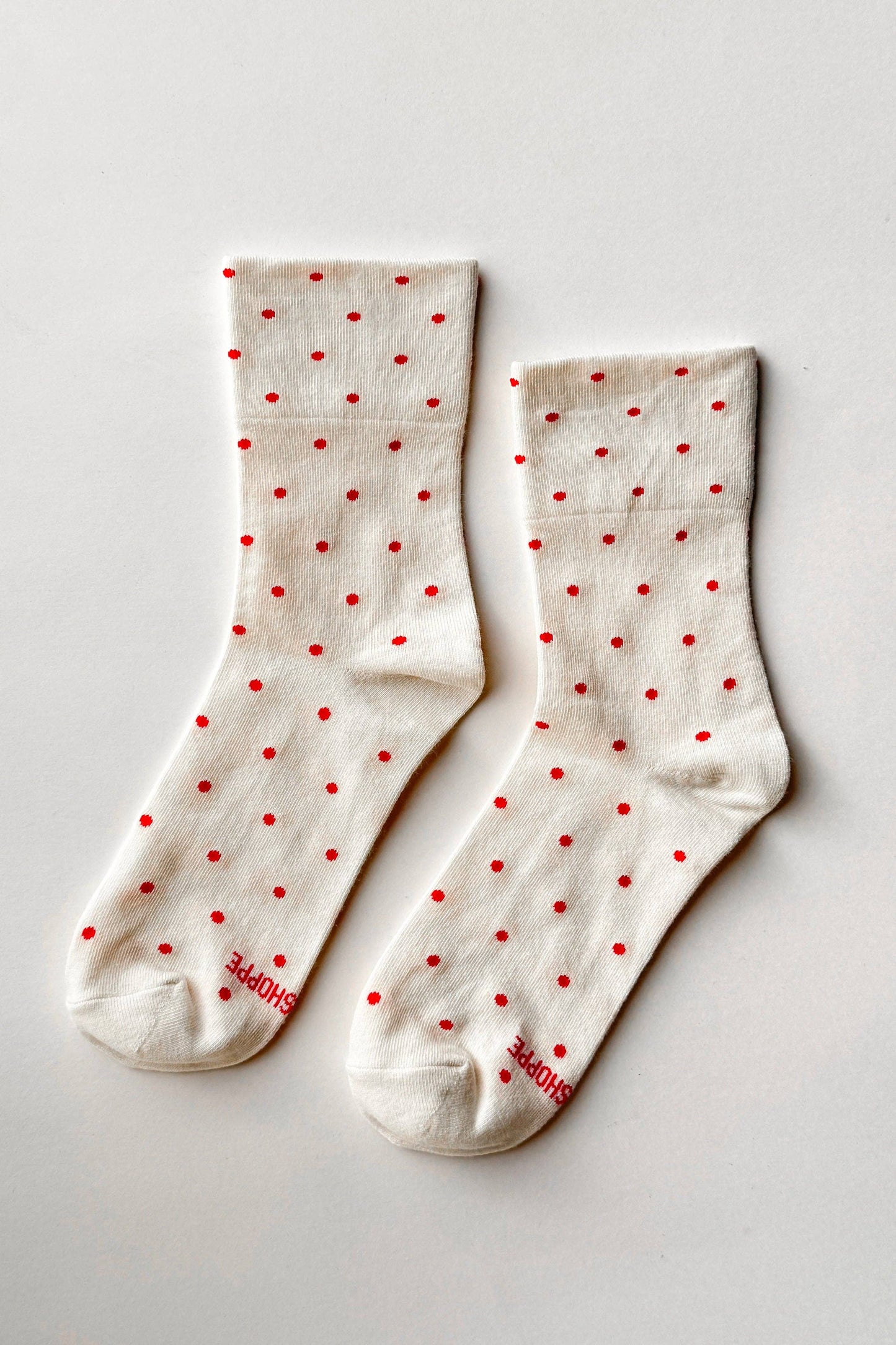 Polka Dot Sneaker Socks OATMEAL/BLACK